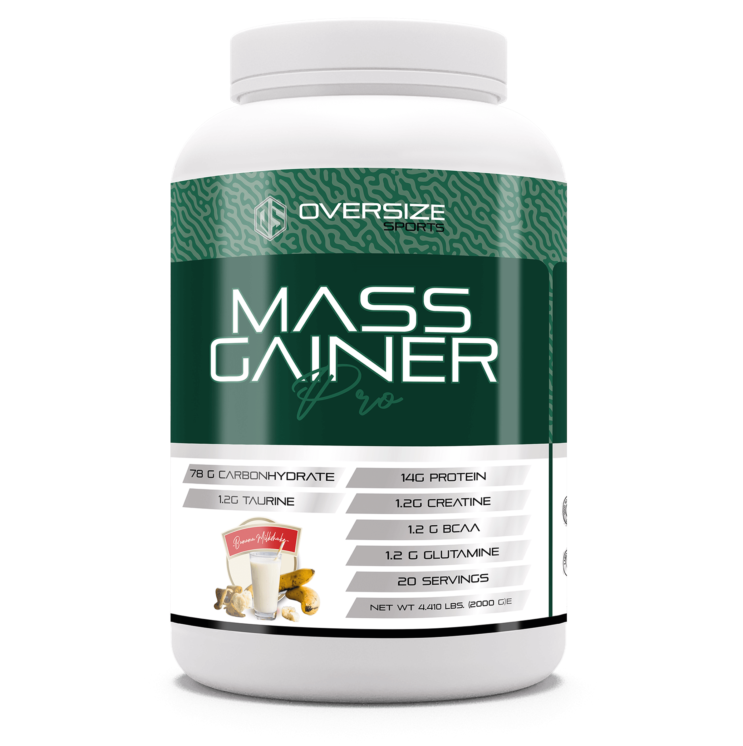 Mass Gainer Pro 2000g 20 Servis Muzlu Milkshake Aromalı